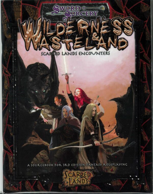 SWORD & SORCERY RPG #8331: Scarred Lands: Wilderness & Wastelands – Brand New – 8331