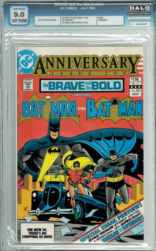 BRAVE AND THE BOLD (1955-1983 SERIES) #200: Batman (1st app Katana, Halo, Geo-Force) 9.2 Halo Graded