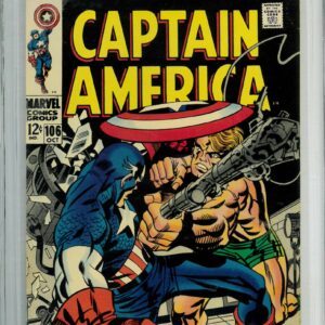 CAPTAIN AMERICA (1968-2023 SERIES) #106: Jack Kirby cover – 9.0 Halo Graded
