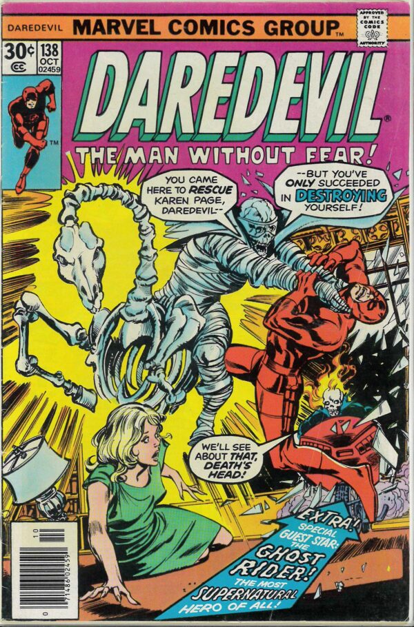 DAREDEVIL (1964-2018 SERIES) #138: 1st Smasher: J Byrne: Ghost Rider: VF