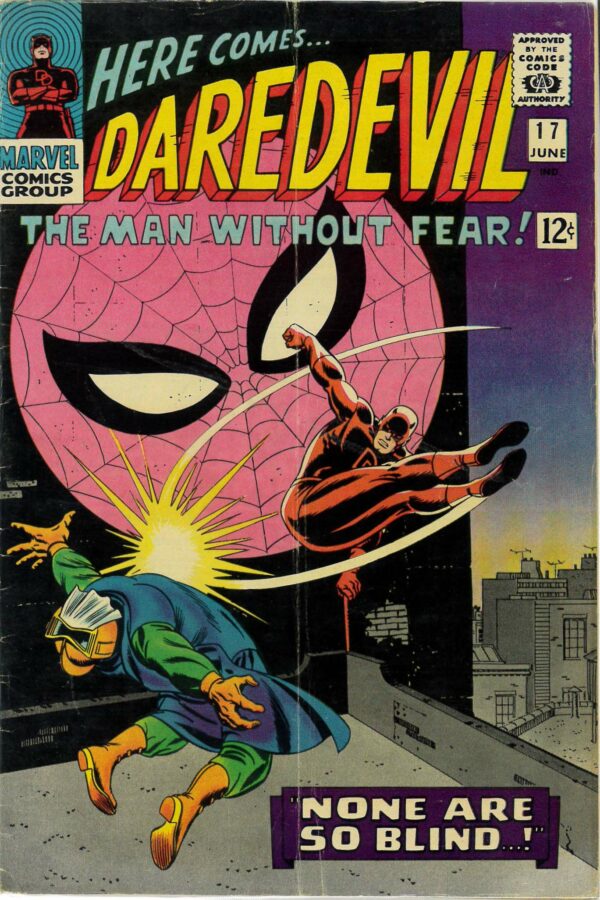 DAREDEVIL (1964-2018 SERIES) #17: Spider-Man: John Romita Snr:  VG/FN