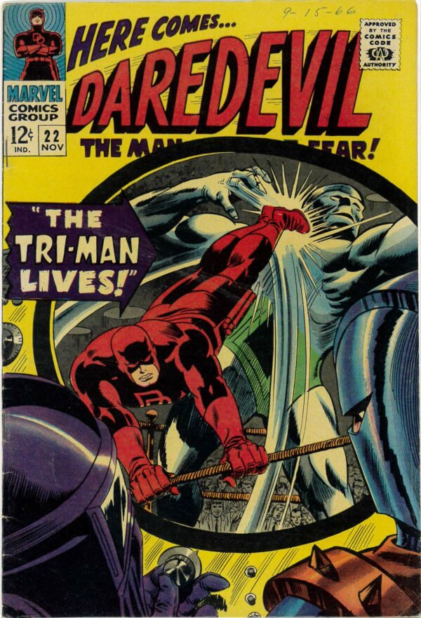 DAREDEVIL (1964-2018 SERIES) #22: First Tri-Man – FN/VF