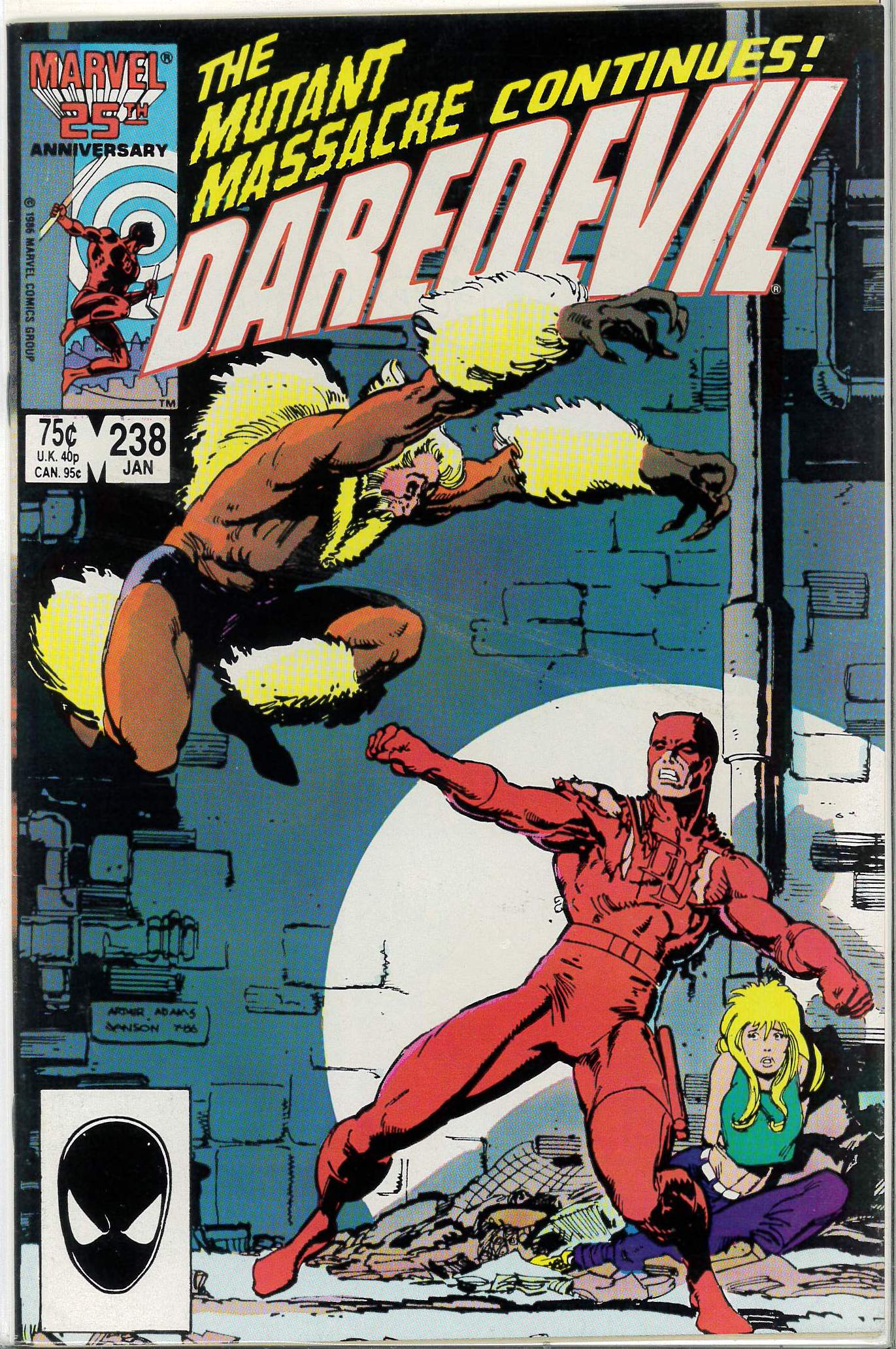 DAREDEVIL (1964-2018 SERIES) #238: Sabertooth: Mutant Massacre Epilogue: NM DAREDEVIL (1964-2018 SERIES) #238: Sabertooth: Mutant Massacre Epilogue: NM