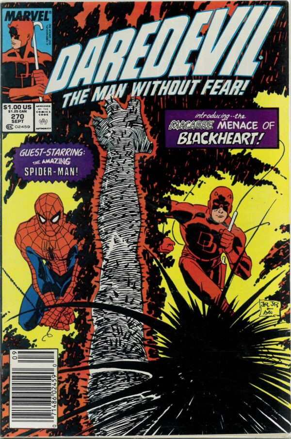 DAREDEVIL (1964-2018 SERIES) #270: 1st Blackheart: Newsstand: Spider-Man: Mephisto: NM