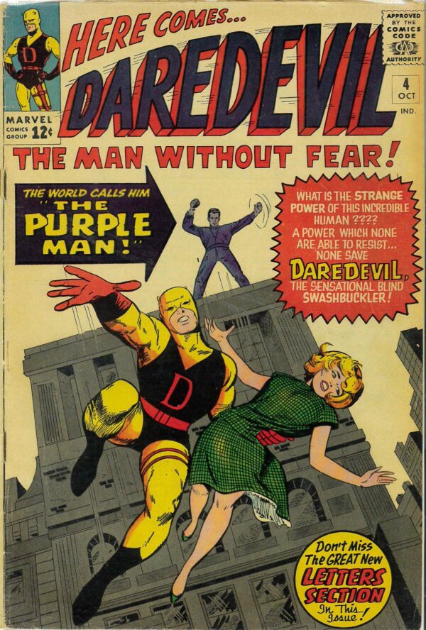 DAREDEVIL (1964-2018 SERIES) #4: Jack Kirby: 1st Purple Man: VG/FN