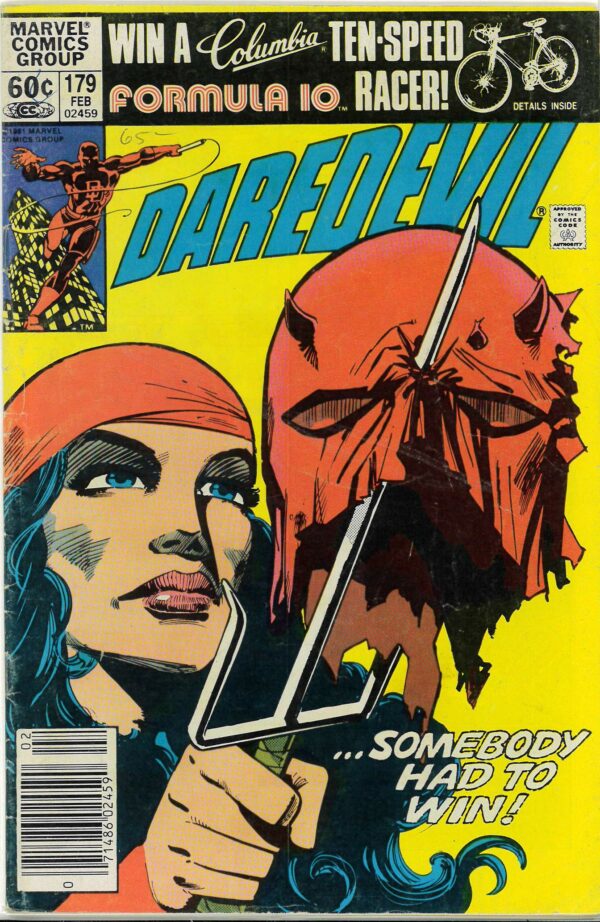 DAREDEVIL (1964-2018 SERIES) #179: Newstand: Frank Miller: Elektra: FN