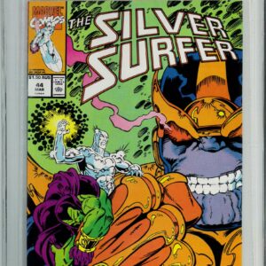 SILVER SURFER (1987: AUSTRALIAN PRICE VARIANT) #44: 1st app Infinity Gauntlet – Starlin – 9.2 Halo Graded