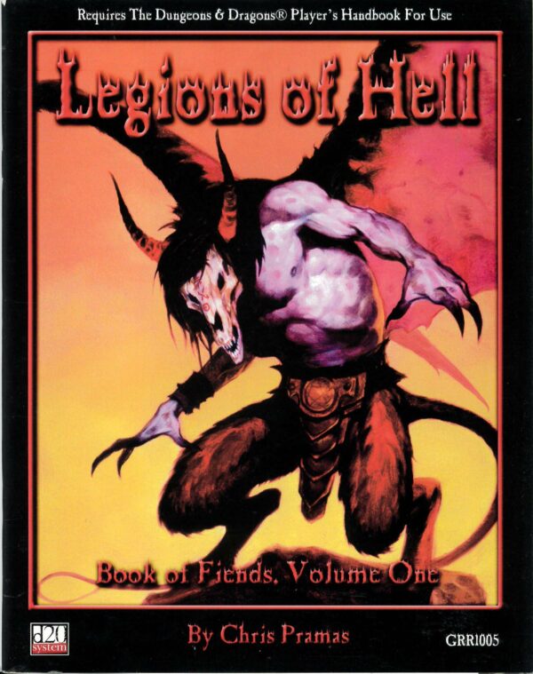 DUNGEONS AND DRAGONS 3RD EDITION GREEN RONIN #1005: Book of Fiends Legions of Hell I – NM – 1005