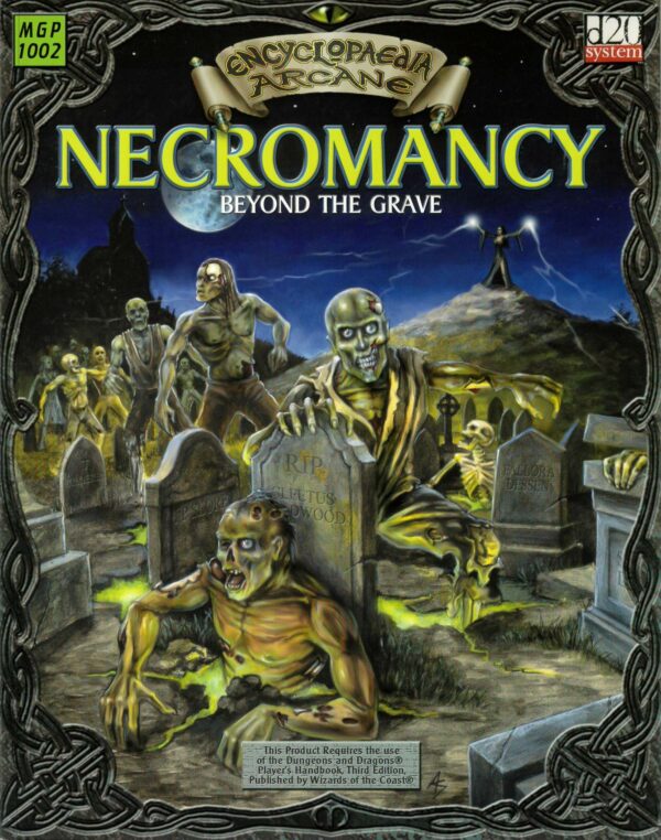 DUNGEONS AND DRAGONS 3RD EDITION MONGOOSE #1002: Necromancy Beyond the Grave Sourcebook – NM – 1002