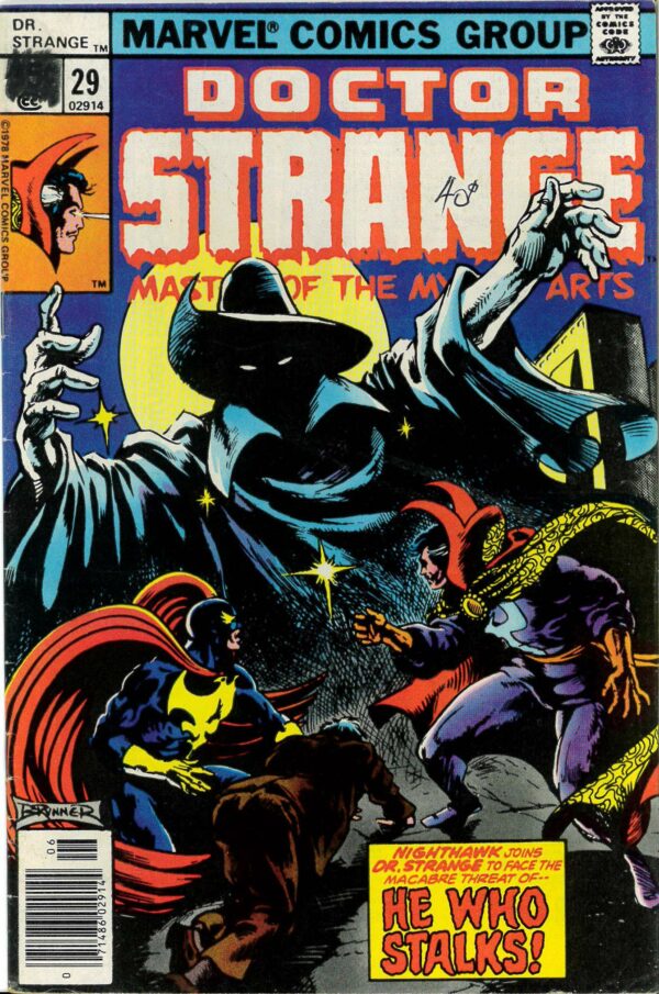 DOCTOR STRANGE (1975-1986 SERIES) #29: Nighthawk: Clea: Wong: Avengers cameo: FN/VF