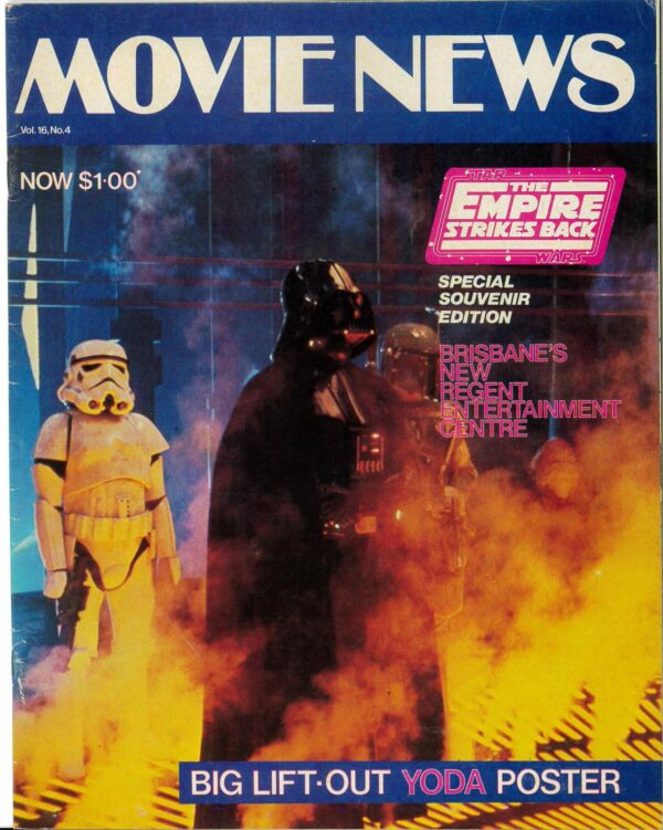 MOVIE NEWS (AUSTRALIAN CINEMA MAGAZINE) #1604: Aug/Sept 1980: Empire Strikes Back Souvenier Edition – NM