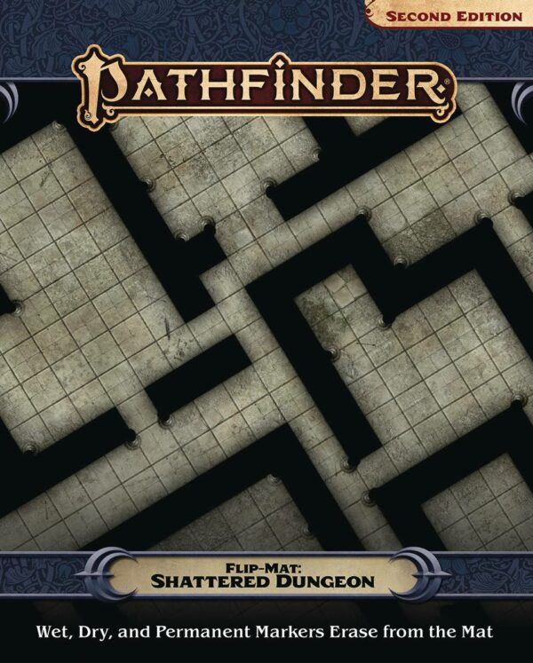 PATHFINDER MAP PACK #146: Shattered Dungeon flip-mat
