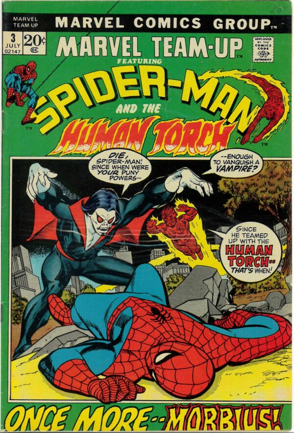 MARVEL TEAM-UP (1972-1985 SERIES) #3: Fantastic Four: Spider-Man: Human Torch: Morbius: VF