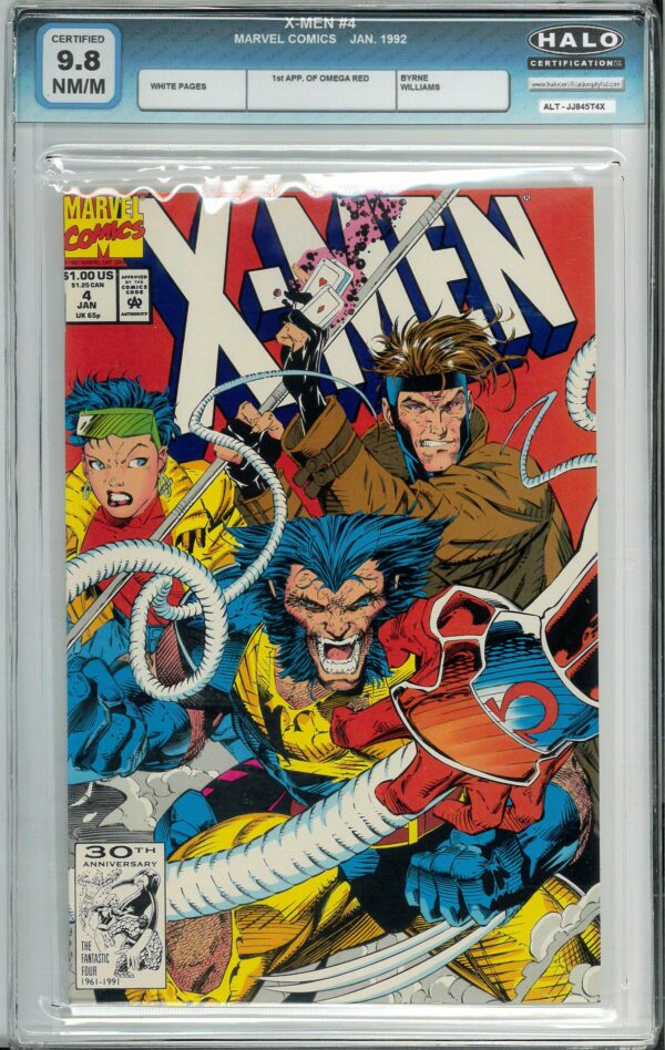 X-MEN (1991-2014 SERIES-LEGACY) #4: 1st appearance of Omega Red – Halo Graded 9.8