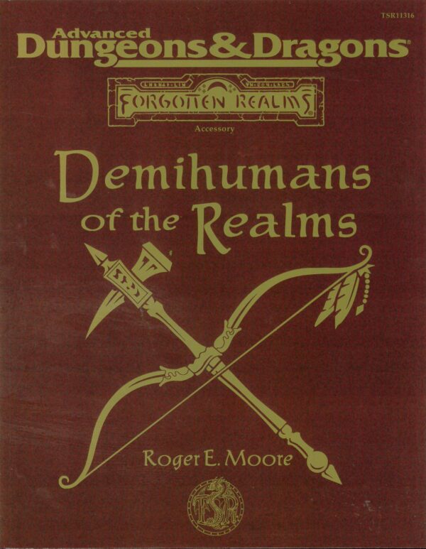 ADVANCED DUNGEONS AND DRAGONS 1ST EDITION #11316: Forgotten Realms: Demihumans of the Realms – NM – 11316