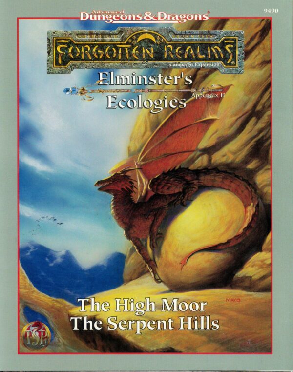 ADVANCED DUNGEONS AND DRAGONS 1ST EDITION #9490: Forgotten Realms: Elminster’s Ecologies App II – NM – 9490