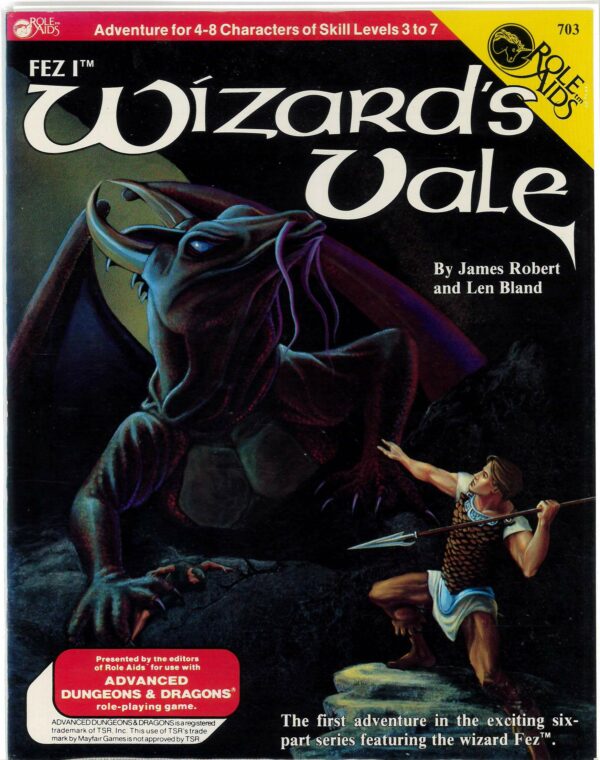 DUNGEONS AND DRAGONS AD&D 1ST ED ROLE AIDS MAYFAIR #703: Fez I: Wizard’s Vale (lvl 6-8) – NM – 703