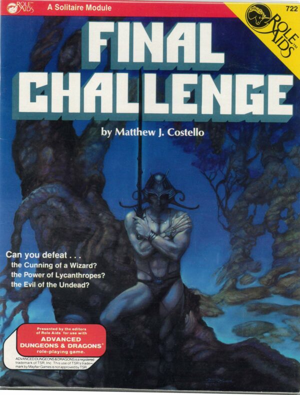 DUNGEONS AND DRAGONS AD&D 1ST ED ROLE AIDS MAYFAIR #722: Final Challenge Solitaire module – NM – 722