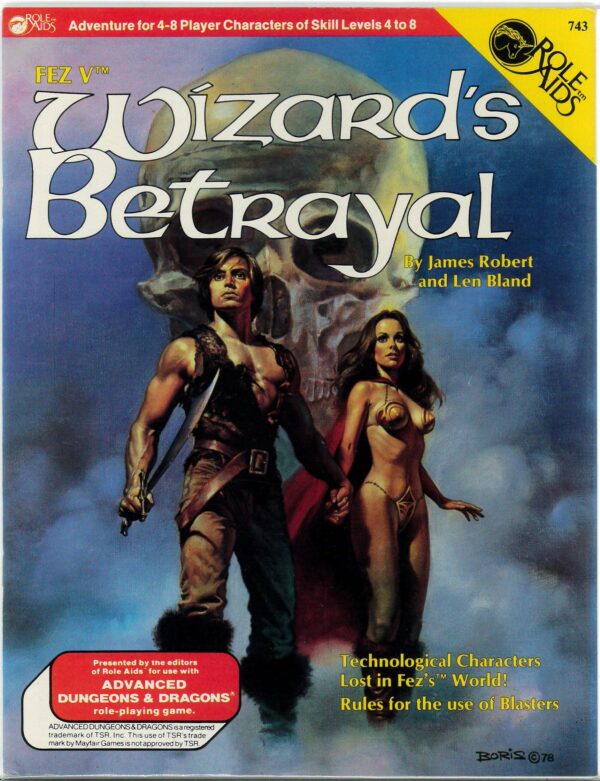 DUNGEONS AND DRAGONS AD&D 1ST ED ROLE AIDS MAYFAIR #743: Fez V: Wizard’s Betrayal (lvl 4-8) Boris Vallejo cv – NM 743