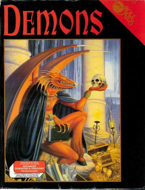 DUNGEONS AND DRAGONS AD&D 1ST ED ROLE AIDS MAYFAIR #752: Demons – Contents NM, cover VF – 752