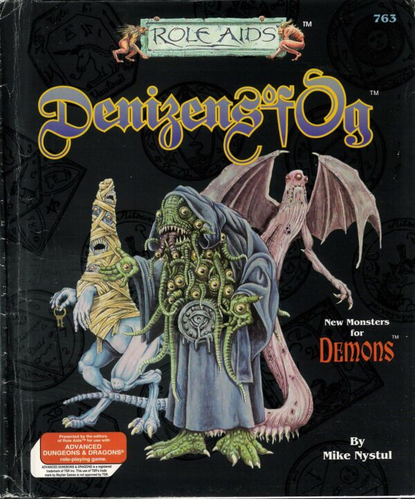 DUNGEONS AND DRAGONS AD&D 1ST ED ROLE AIDS MAYFAIR #763: Demons: Denizens of Og – contents NM, cover VF-NM – 763