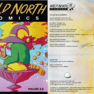 WILD NORTH COMICS #2: Psychedelic Ape cv Signed J Saunders D Hartney, T Parish COA