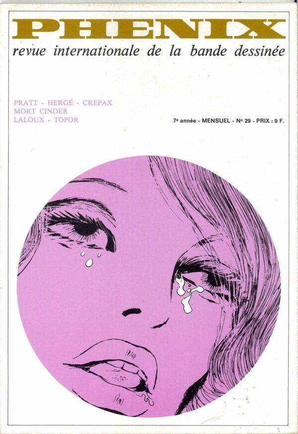 PHENIX REVUE INTERNATIONALE DE LA BANDE DESSINEE #29: Pratt, Herge, Crepax, Tropor, Mort Cinder, Laloux – NM