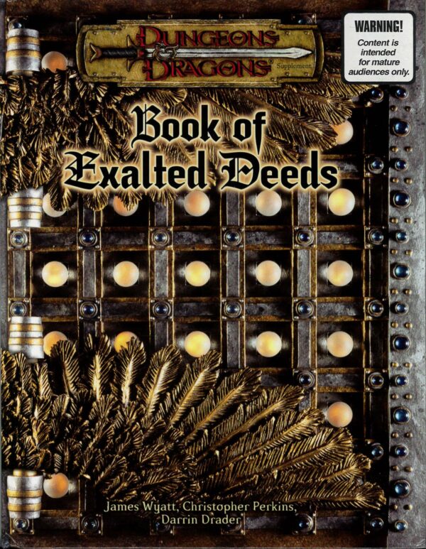 DUNGEONS AND DRAGONS 3.5 EDITION #88026: Book of Exalted Deeds HC – (NM) – 88026000