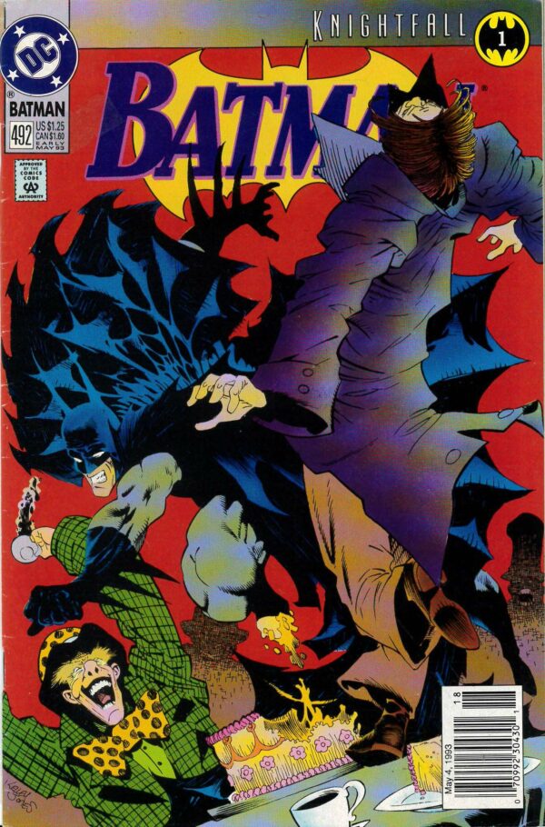 BATMAN (1939-2011 SERIES) #492: 1st Ed: Knightfall part 1: Newsstand: FN