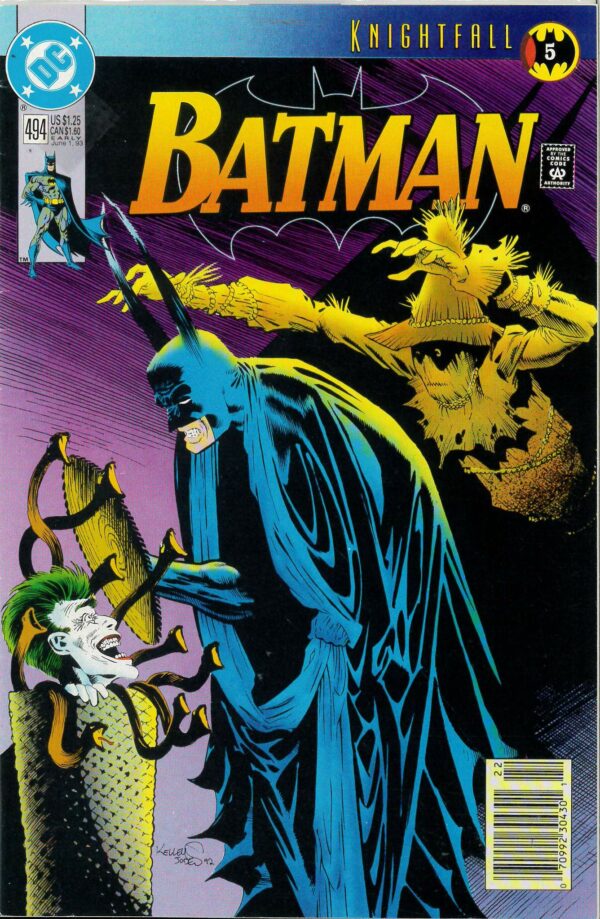 BATMAN (1939-2011 SERIES) #494: Knightfall part 5: Newsstand: VF