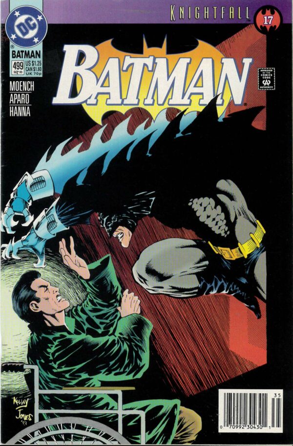 BATMAN (1939-2011 SERIES) #499: Knightfall part 17: Newsstand: Batman (Jean-Paul Valley): VF