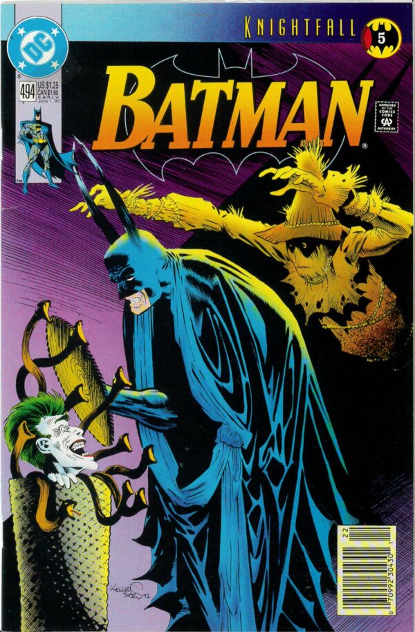 BATMAN (1939-2011 SERIES) #494: Knightfall part 5: Newsstand: VF