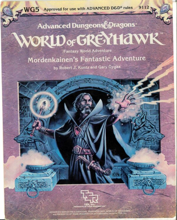 ADVANCED DUNGEONS AND DRAGONS 1ST EDITION #9112: World of Greyhawk: Mordenkainen’s Fantastic Adv. Gygax VF