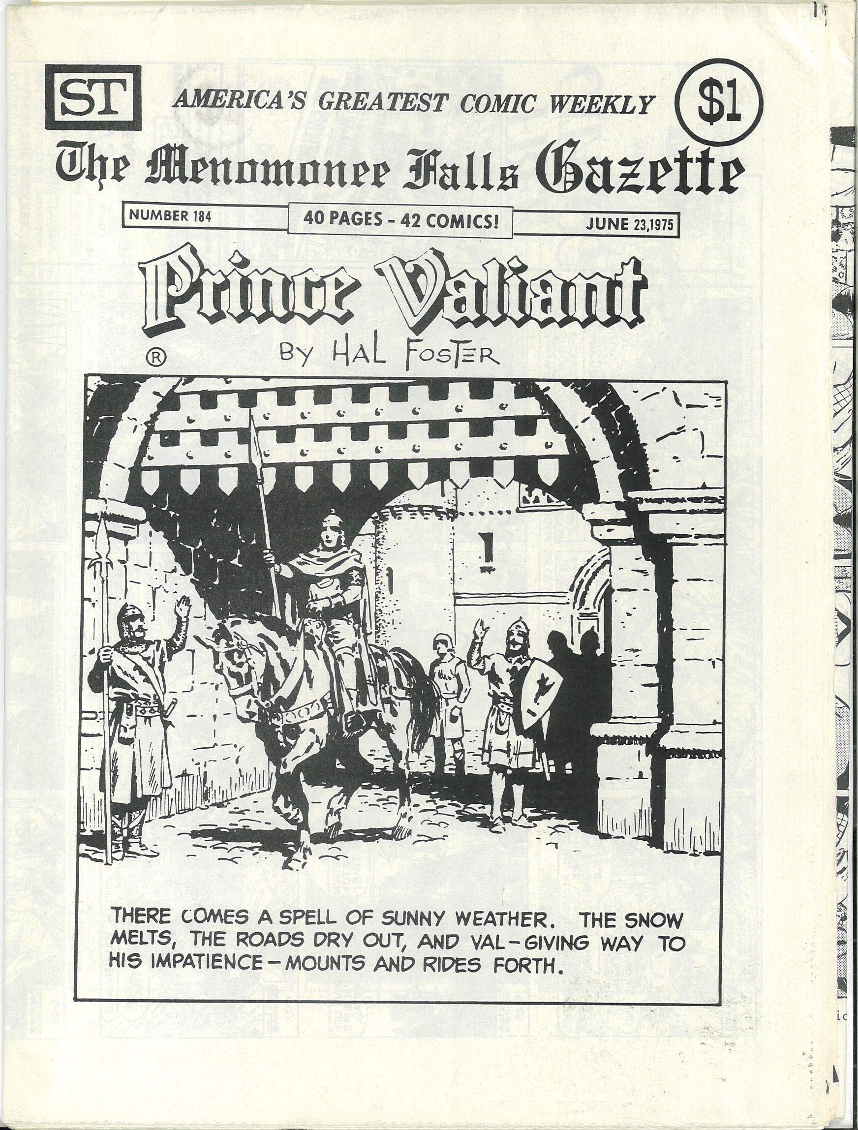 MENOMONEE FALLS GAZETTE #184: NM MENOMONEE FALLS GAZETTE #184: NM