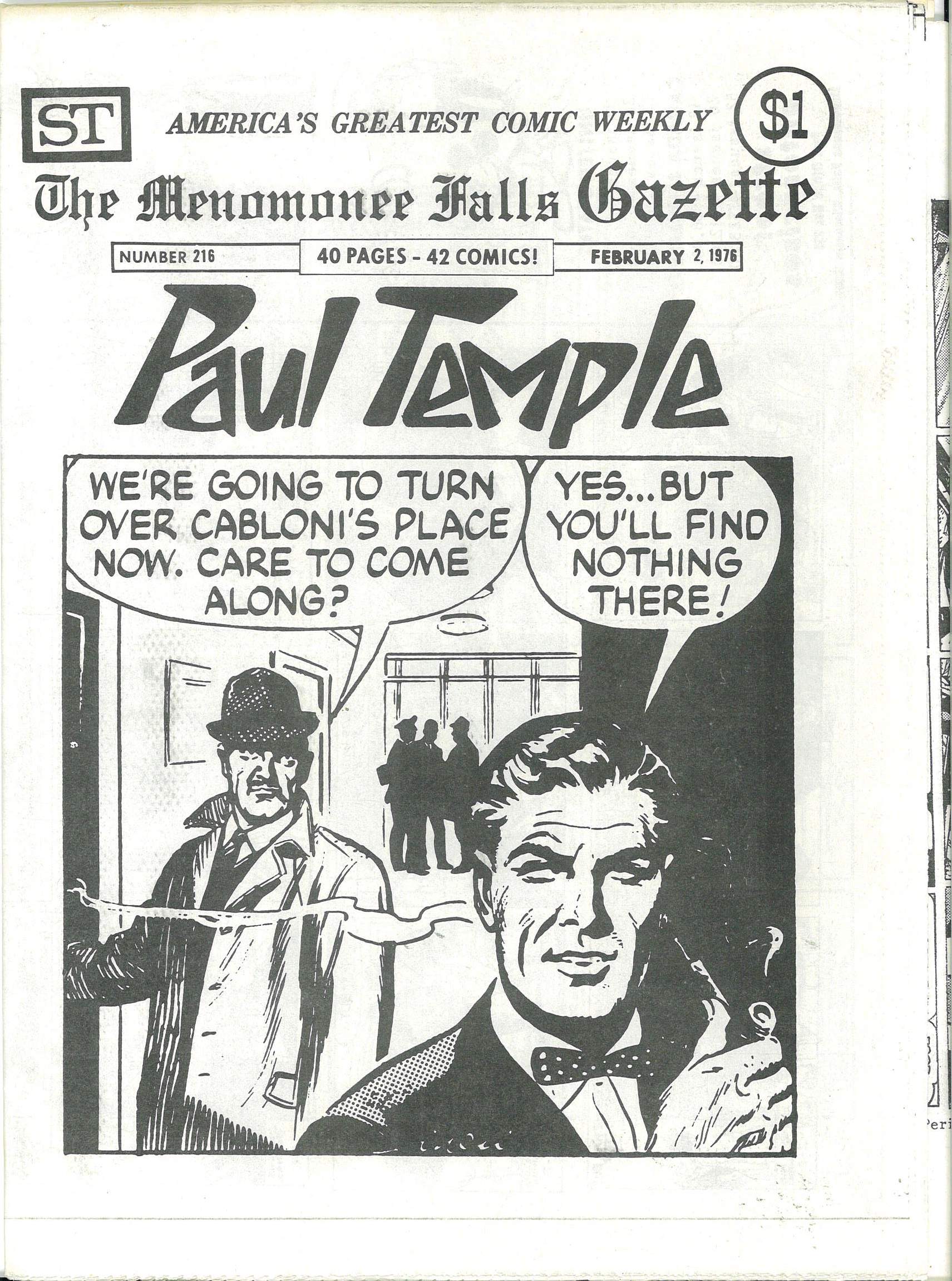 MENOMONEE FALLS GAZETTE #216: NM MENOMONEE FALLS GAZETTE #216: NM