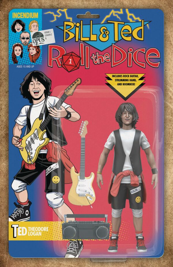 BILL & TED ROLL THE DICE #1: Action Figure RI cover C