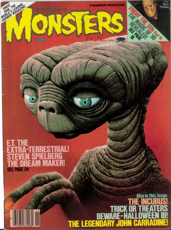 FAMOUS MONSTERS OF FILMLAND #189: ET, The Incubus, Halloween III – VF/NM
