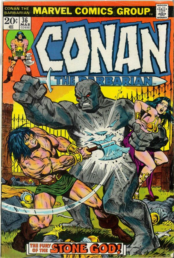 CONAN THE BARBARIAN (1970-1993 SERIES) #36: Marvel Stamp Missing: INC