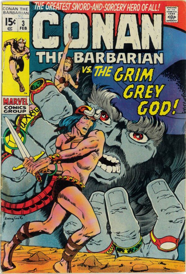 CONAN THE BARBARIAN (1970-1993 SERIES) #3: 1st Borri the Grey God: GD/VG
