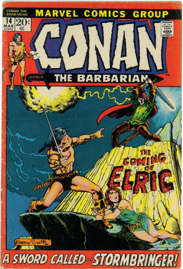 CONAN THE BARBARIAN (1970-1993 SERIES) #14: Barry Windsor Smith: 1st Elric of Melnibone & Kulan Gath: VG