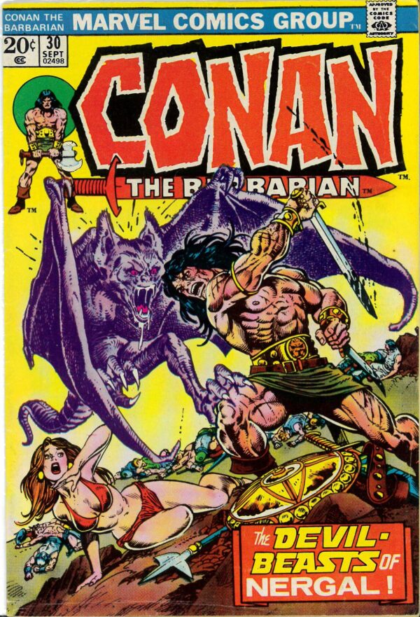 CONAN THE BARBARIAN (1970-1993 SERIES) #30: 1st Nergal: VG/FN