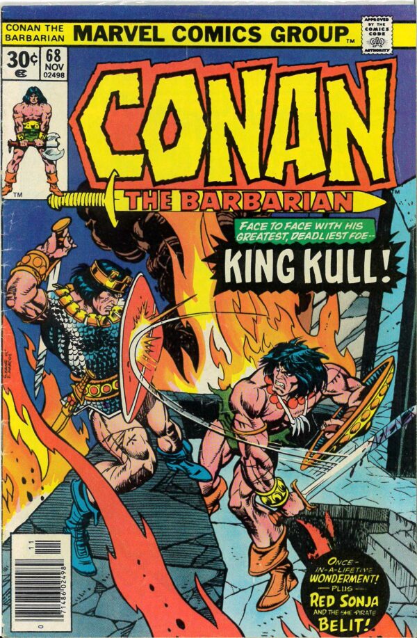 CONAN THE BARBARIAN (1970-1993 SERIES) #68: King Kull: Red Sonja: Belit: FN