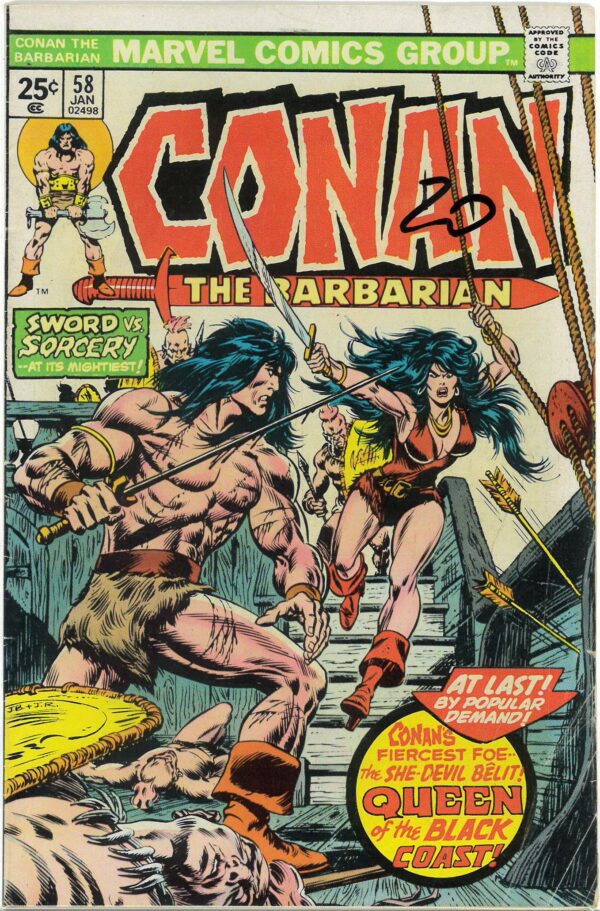 CONAN THE BARBARIAN (1970-1993 SERIES) #58: 1st Belit: VG