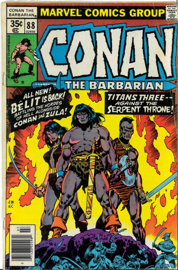 CONAN THE BARBARIAN (1970-1993 SERIES) #88: Belit: Zula: VG/FN