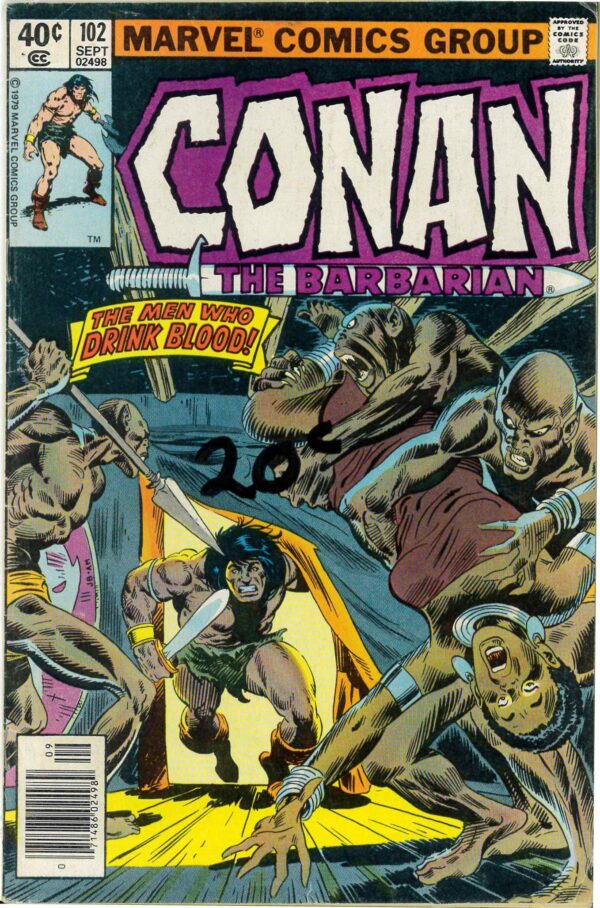 CONAN THE BARBARIAN (1970-1993 SERIES) #102: Newsstand: FN