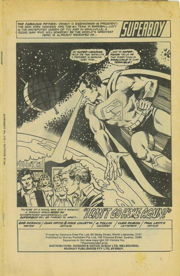 SUPERMAN PRESENTS SUPERBOY COMIC (1976-1979 SERIES #110: 0.3 INC