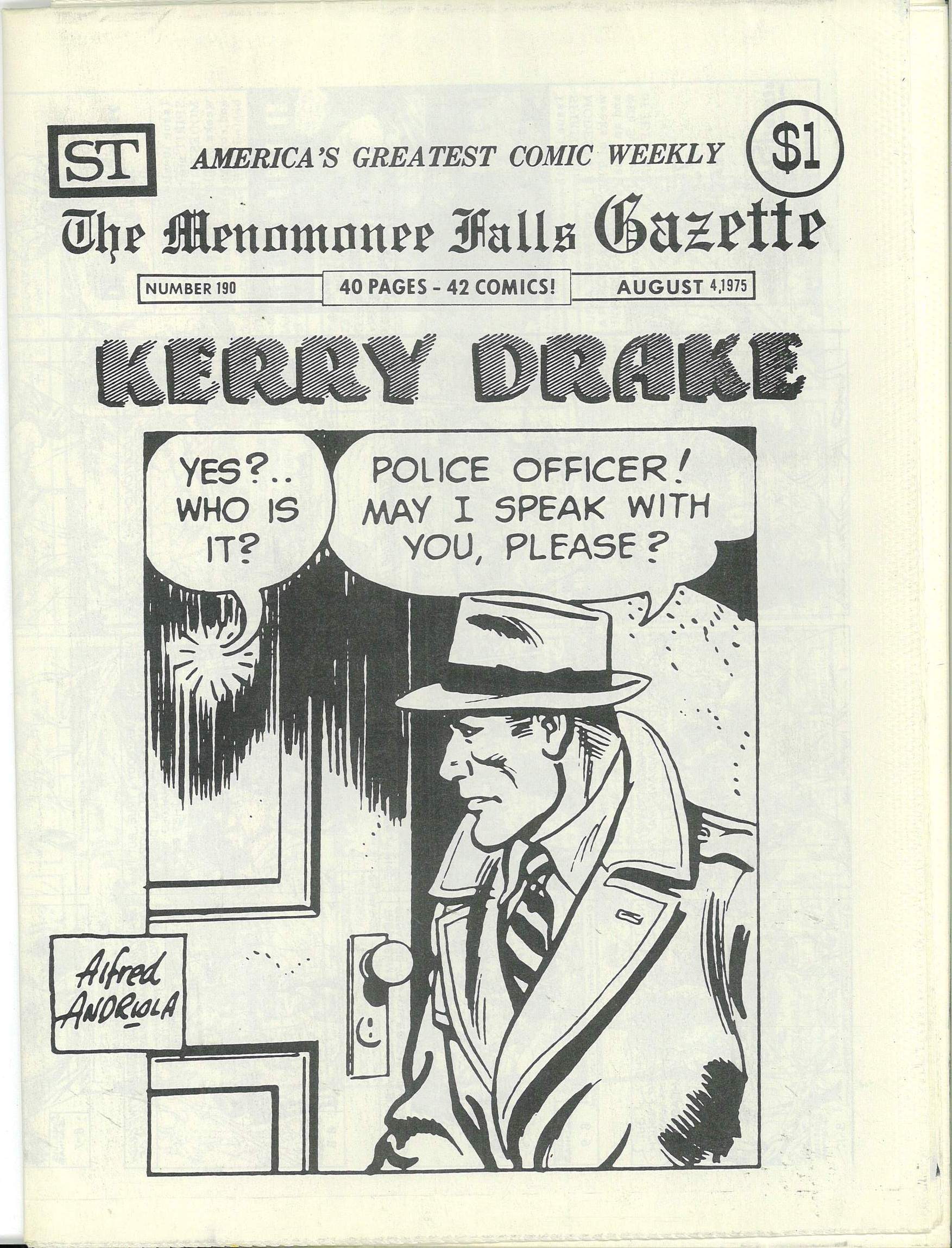 MENOMONEE FALLS GAZETTE #190: NM MENOMONEE FALLS GAZETTE #190: NM