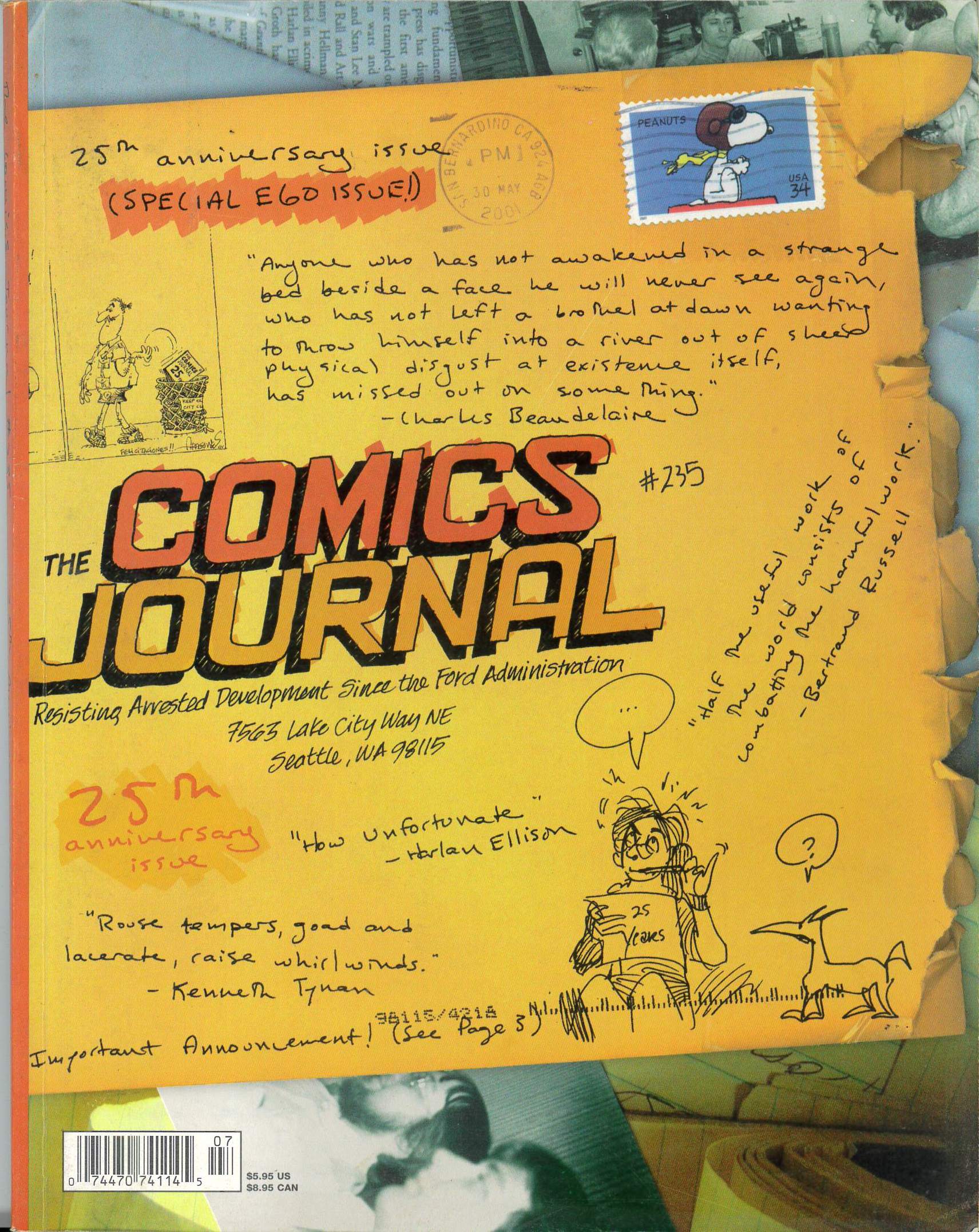 COMICS JOURNAL #235: 25th Anniversary Issue COMICS JOURNAL #235: 25th Anniversary Issue