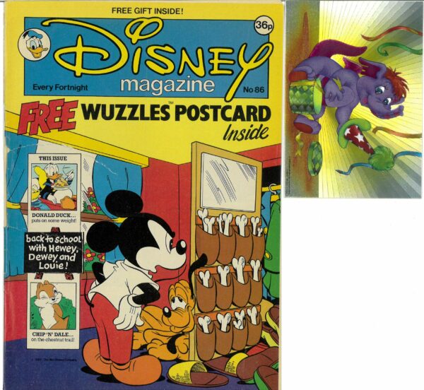 DISNEY MAGAZINE #86: Includes postcard insert – GD/VG