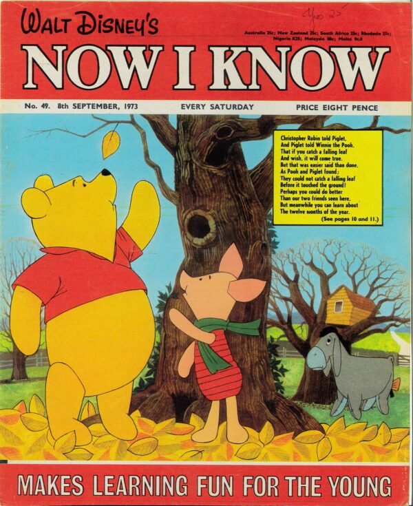 WALT DISNEY’S NOW I KNOW (1972-1973 SERIES) #49